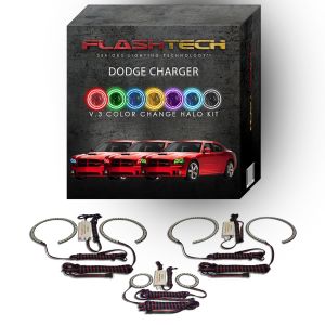 Dodge Charger V.3 Fusion Color Change LED Halo Headlight Kit 2005-2010