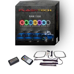Dodge Ram 2013-2014 V.3 Fusion Color Change LED Halo Fog light Kit with Colorfuse RF Remote