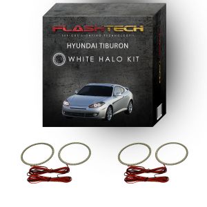 Hyundai Tiburon White LED Halo Headlight Kit 2007-2008