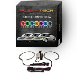 Ford Crown Victoria V.3 Fusion Color Change LED Halo Headlight Kit 1998-2011