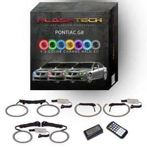 Pontiac G8 V.3 Fusion Color Change Headlight & LED Halo Fog Light Kit 2008-2009 V.3 Fusion Color Change LED Halo Headlight and Fog light Kit with Colorfuse RF Remote
