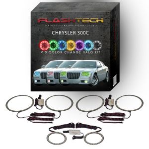 Chrysler 300c V.3 Fusion Color Change Headlight & LED Halo Fog Light Kit 2005-2010