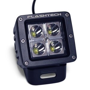12w LED Cube Fog Light: 4 LED Standard Mount Black