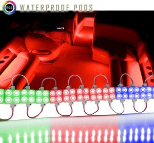 Waterproof LED Pods - 4 Pod LED V.3 Fusion Color Change