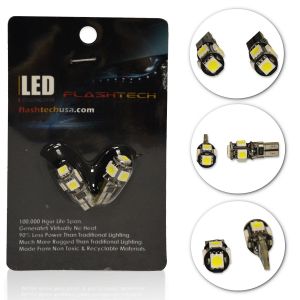 LED Exterior and Interior SMD LED Bulbs - 5 5050 LED - T10 Canbus