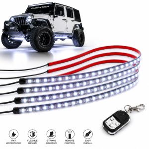 Jeep wrangler with White Flashtech underbody installed