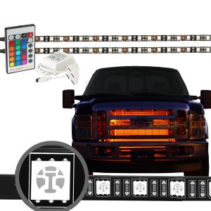RGB Universal LED Grille Lighting Kit - 2 24" strips