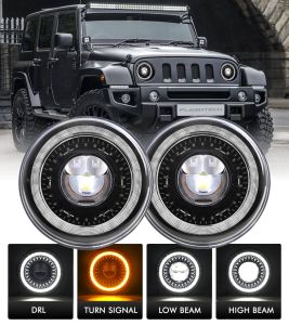 Flashtech Inferno7™ | 7" LED Halo Headlights with Dual-Zone DRL & Start-Up Animation