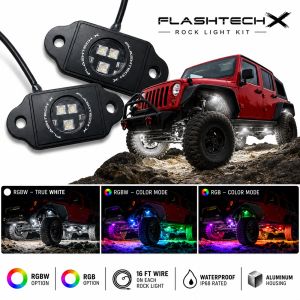 Flashtech X series RGB and RGBW single rock light