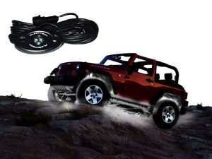 Jeep Wrangler JK with White XR Rock Lights from Flashtech