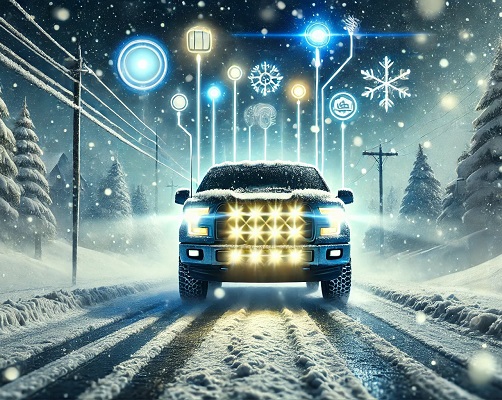 Ford F150 with Flashtech winter lighting upgrades 