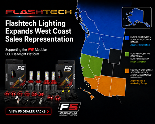 Flashtech Lighting F5 Modular LED Headlight Platform and West Coast Sales Representation Announcement