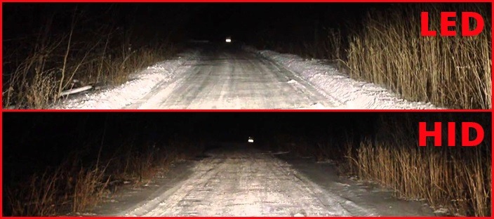 LED vs HID Headlights Demo
